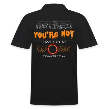 Ruhestand Witzige Sprüche Ruheständler Geschenk - Männer Poloshirt - Schwarz - Hinten - Kai (181cm)