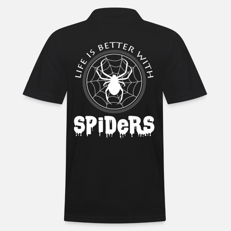 Spinnen - Männer Poloshirt - Schwarz