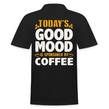 Coffee - Men's Polo Shirt - black - Back - Kai (181cm)