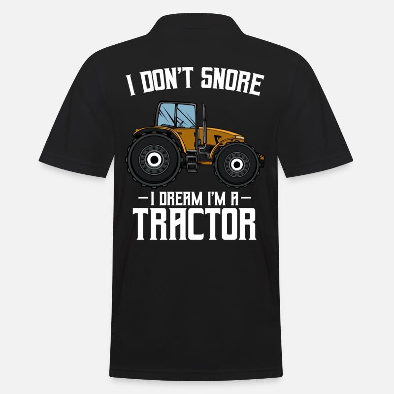 Traktor - Männer Poloshirt - Schwarz