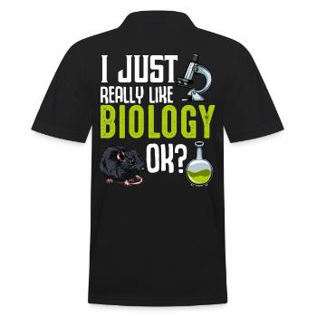 Cool Biology Statement Biologists Gift Idea - Men's Polo Shirt - black - Back - Kai (181cm)