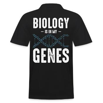 Biology Is In My Genes Biologists Gift Idea - Men's Polo Shirt - black - Back - Kai (181cm)