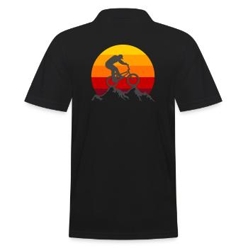 bicycle - Men's Polo Shirt - black - Back - Kai (181cm)