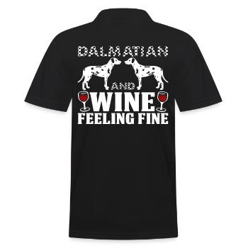 Dalmatian - Men's Polo Shirt - black - Back - Kai (181cm)
