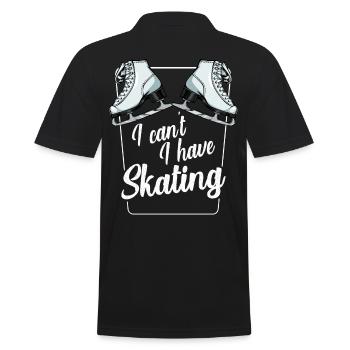 Je ne peux pas patiner cadeau cool de patineur - Polo Homme - noir - Dos - Kai (181cm)