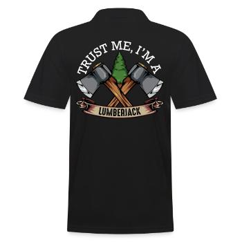 lumberjack - Men's Polo Shirt - black - Back - Kai (181cm)
