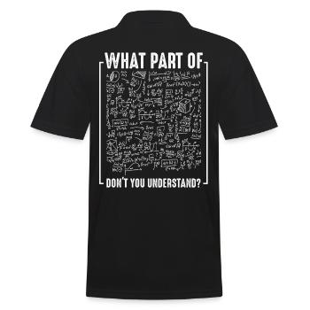 Physics Funny Sayings Cadeau génial de physicien - Polo Homme - noir - Dos - Kai (181cm)