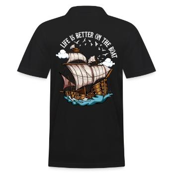 navigation à voile - Polo Homme - noir - Dos - Kai (181cm)