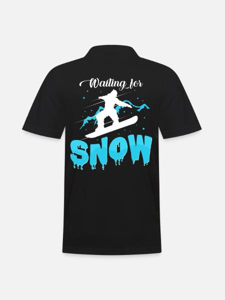 snowboard - Men's Polo Shirt - black