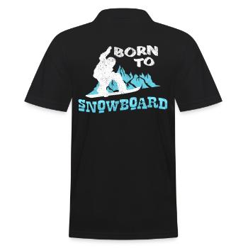 Born To Snowboard Quote Snowboarder Gift - Polo Homme - noir - Dos - Kai (181cm)