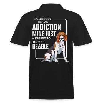 beagle - Men's Polo Shirt - black - Back - Kai (181cm)