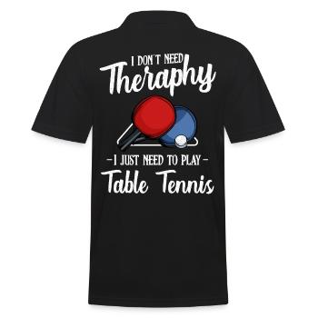Ping-pong Funny Sayings Table Tennis Gift - Men's Polo Shirt - black - Back - Kai (181cm)