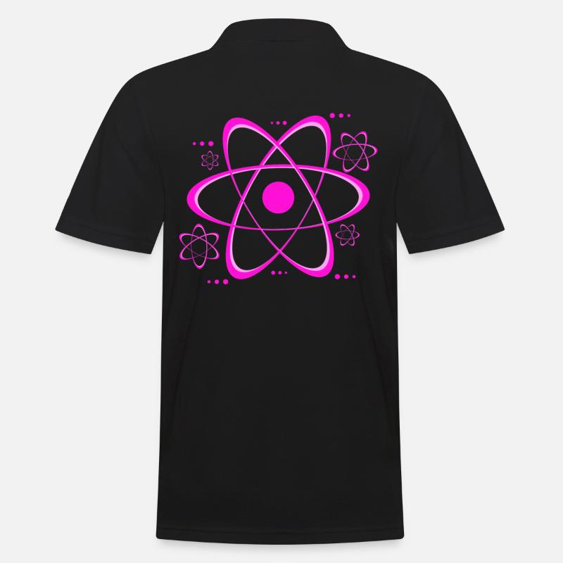 Cool Atome Physik Statement Phyisker Geschenk - Männer Poloshirt - Schwarz