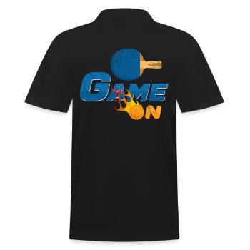 Game On Pingpong Table Tennis Player Gift - Men's Polo Shirt - black - Back - Kai (181cm)