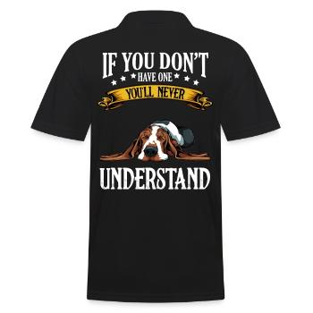 Basset Hound - Men's Polo Shirt - black - Back - Kai (181cm)