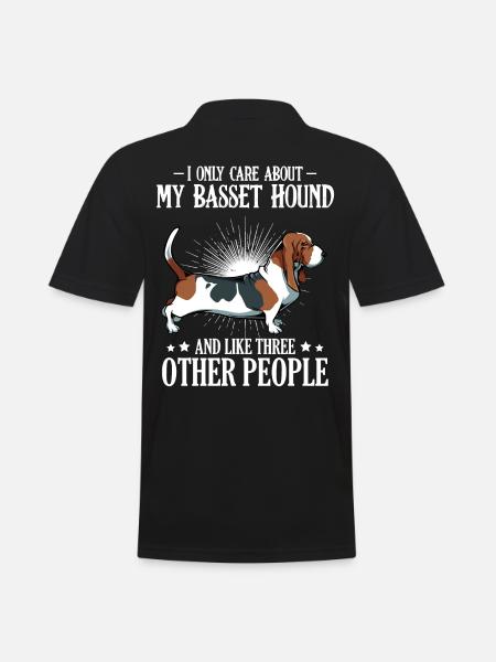 Basset Hound - Men's Polo Shirt - black