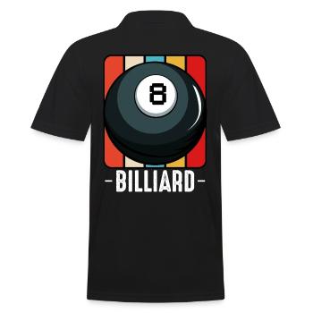 Cadeau de billard vintage style rétro pour 8 piscines - Polo Homme - noir - Dos - Kai (181cm)