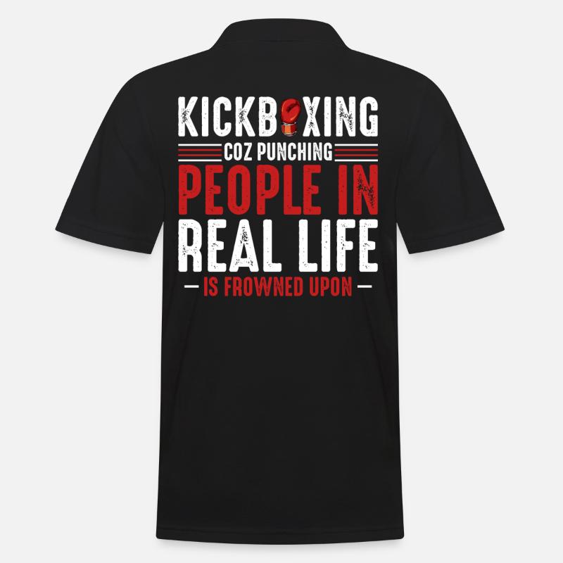 Kickboxing - Männer Poloshirt - Schwarz