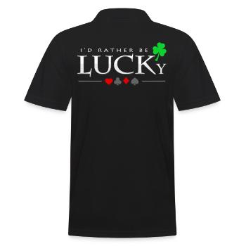 poker - Men's Polo Shirt - black - Back - Kai (181cm)