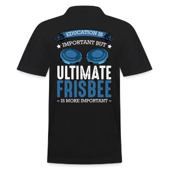 Frisbee - Männer Poloshirt - Schwarz - Hinten - Kai (181cm)