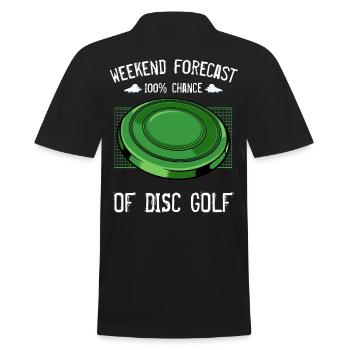 Frisbee - Männer Poloshirt - Schwarz - Hinten - Kai (181cm)