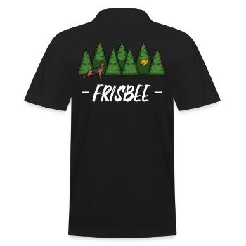 Frisbee - Männer Poloshirt - Schwarz - Hinten - Kai (181cm)