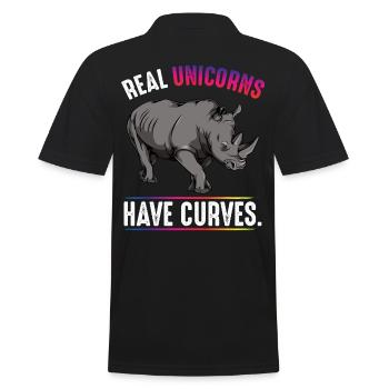 Rhinos - Men's Polo Shirt - black - Back - Kai (181cm)