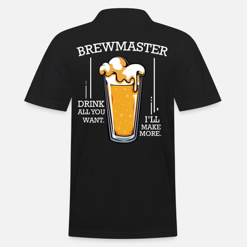 Bier brauen - Männer Poloshirt - Schwarz