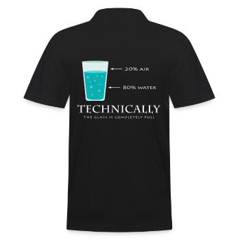 science - Men's Polo Shirt - black - Back - Kai (181cm)