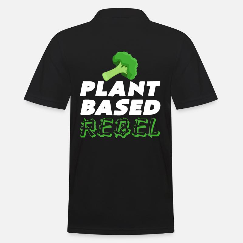 Vegan - Männer Poloshirt - Schwarz