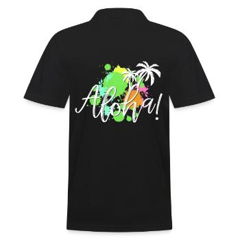 Sommer - Männer Poloshirt - Schwarz - Hinten - Kai (181cm)