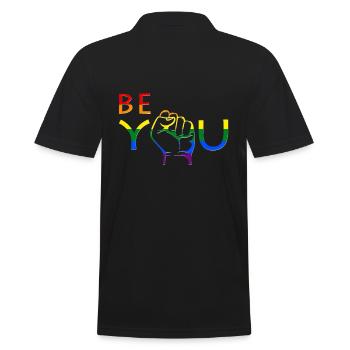 Gay Pride - Polo Homme - noir - Dos - Kai (181cm)
