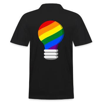 Gay Pride - Polo Homme - noir - Dos - Kai (181cm)