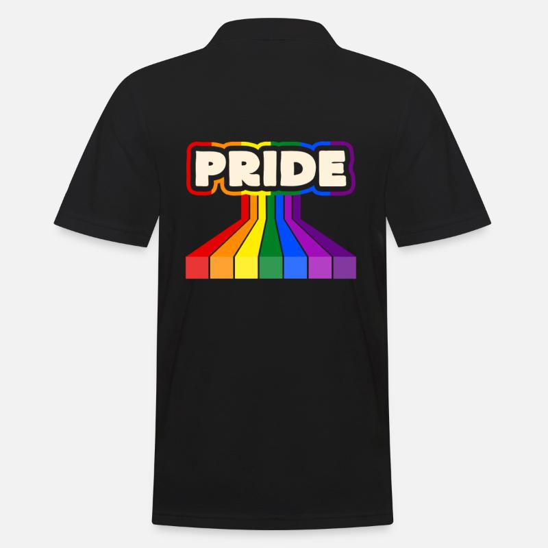 Gay Pride - Männer Poloshirt - Schwarz