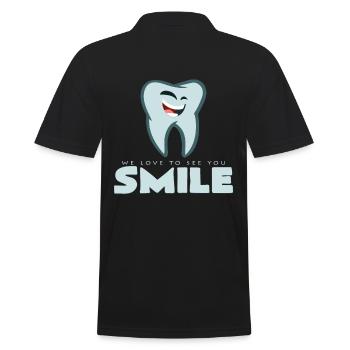 Dentist - Men's Polo Shirt - black - Back - Kai (181cm)