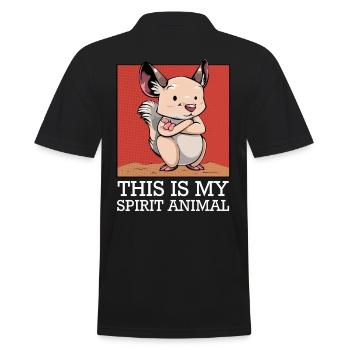 Chinchilla - This Is My Spirit Animal - Sayings - Men's Polo Shirt - black - Back - Kai (181cm)