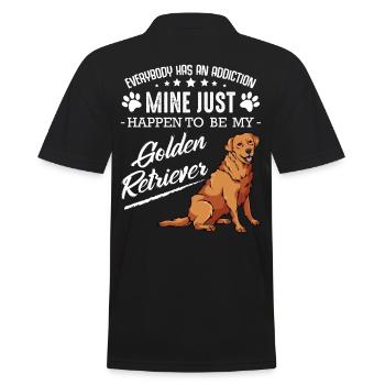 Golden Retriever - Tout le monde a une dépendance - Polo Homme - noir - Dos - Kai (181cm)