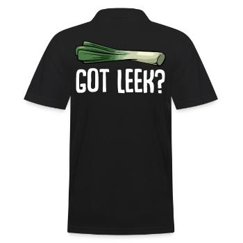 Lauch - Got Leek ? Drôle de proverbe végétalien En bonne santé - Polo Homme - noir - Dos - Kai (181cm)