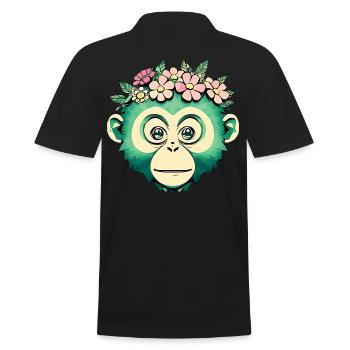 Ami singe fleuri - Polo Homme - noir - Dos - Kai (181cm)
