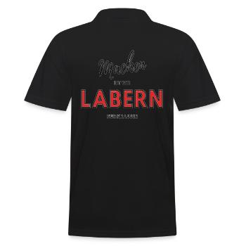 Machen ist wie labern nur krasser! - Männer Poloshirt - Schwarz - Hinten - Kai (181cm)