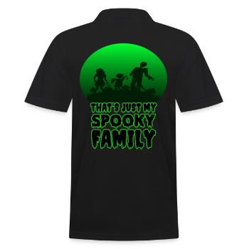 Just my spooky Family - Men's Polo Shirt - black - Back - Kai (181cm)