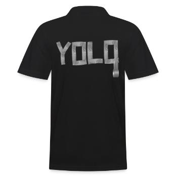 Yolo - Männer Poloshirt - Schwarz - Hinten - Kai (181cm)