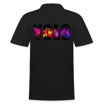 Yolo - Männer Poloshirt - Schwarz - Hinten - Kai (181cm)