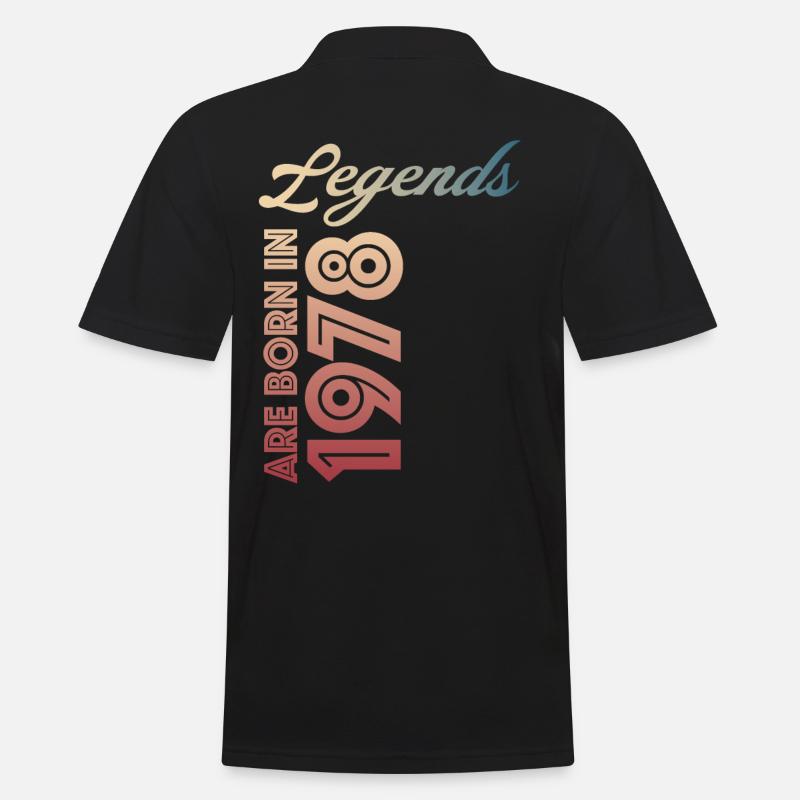 Legends are born in 1978 - Männer Poloshirt - Schwarz