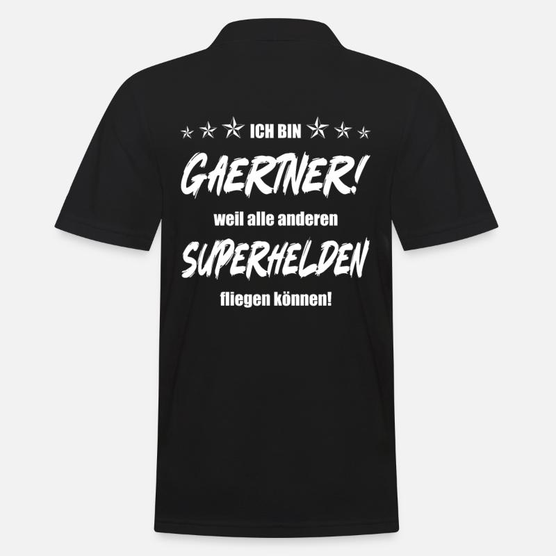 Ich bin Gärtner weil ... - Männer Poloshirt - Schwarz