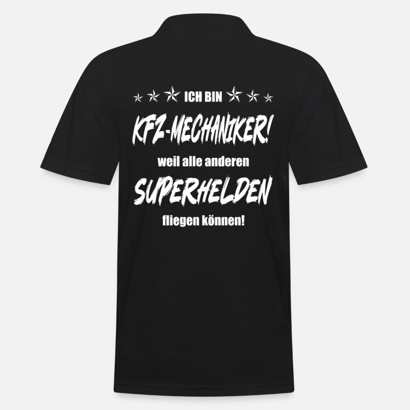 Ich bin KFZ Mechaniker weil ... - Männer Poloshirt - Schwarz