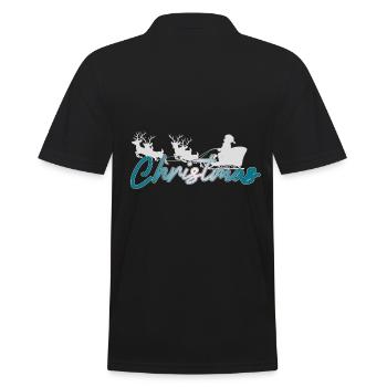 Christmas sledge - Men's Polo Shirt - black - Back - Kai (181cm)