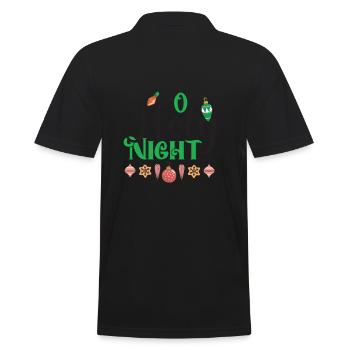O Holy Night - Männer Poloshirt - Schwarz - Hinten - Kai (181cm)