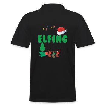 Je suis si joyeux Elfing - Polo Homme - noir - Dos - Kai (181cm)