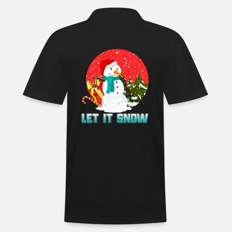 Let it Snow - Männer Poloshirt - Schwarz